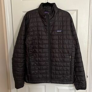 Men’s Patagonia Nano Puff Water Resistant Jacket, Black, size large